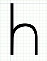 lowercase h