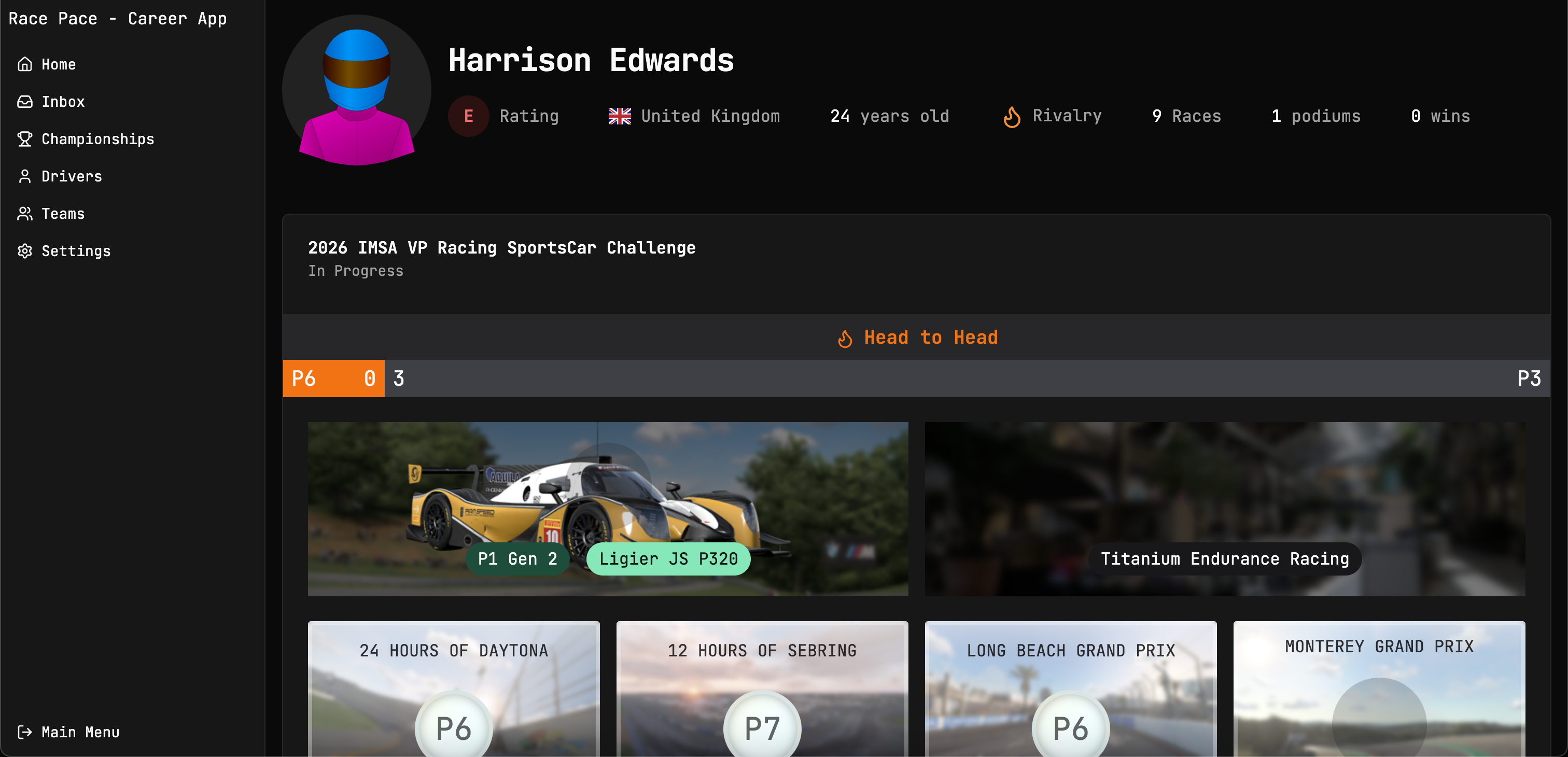 AI Drivers & Rivalries Screenshot